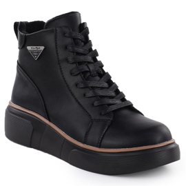Botas de cuero para mujeres en cuñas negras filippo dbt6452 1