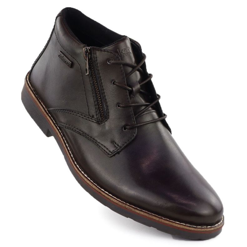 Rieker marrón aislado impermeable de cuero no aislado 15324-25 2