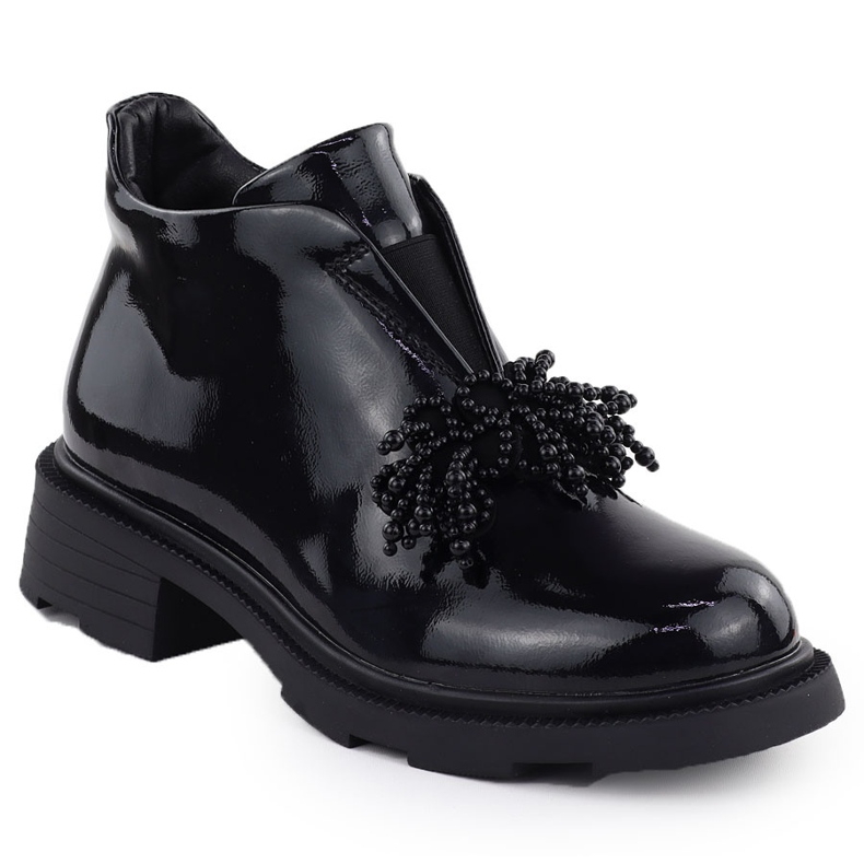 Botas de cuero para mujeres con un adorno barnished negro filippo dbt6370 1 Botas de cuero para mujeres con un adorno barnished negro filippo dbt6370 1