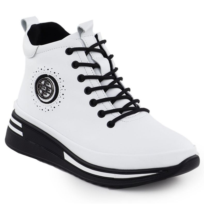 Filippo DBT4215 Cuñas de cuero blanco 1 Filippo DBT4215 Cuñas de cuero blanco 1