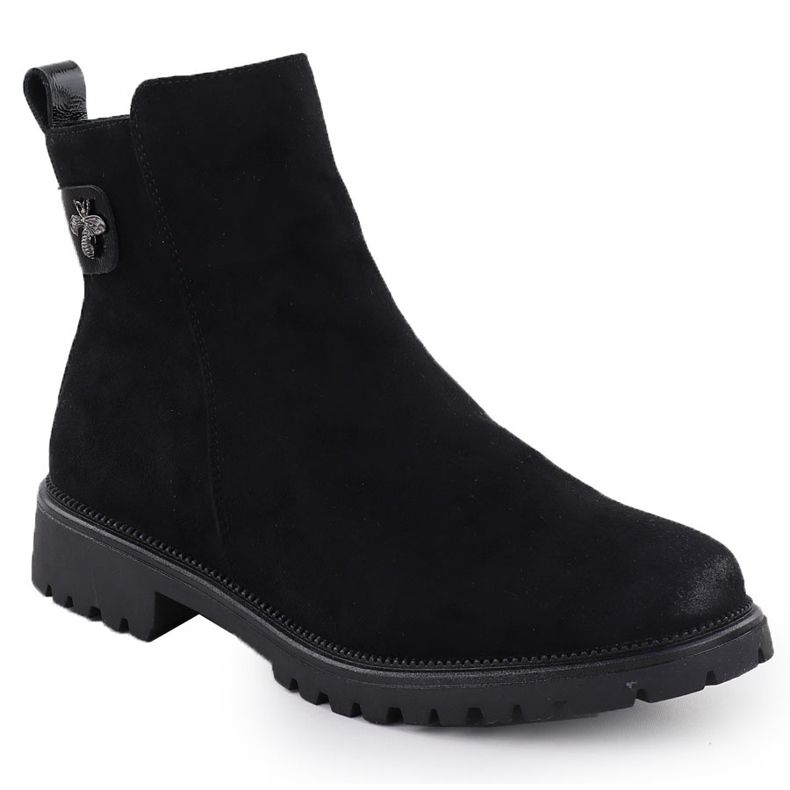 Botas para mujeres Suede Black Potocki 19314 negro 1