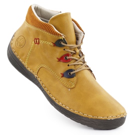 Botas para mujeres aisladas cómodas amarillas Rieker 52544-68 1
