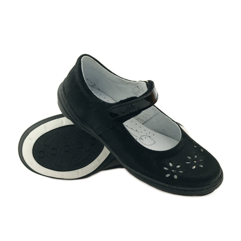 Bailarinas niña flores Ren But 4351 negro 3