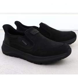 Zapatos de cuero impermeables, hombre negro Rieker 06052-00 2 Zapatos de cuero impermeables, hombre negro Rieker 06052-00 2