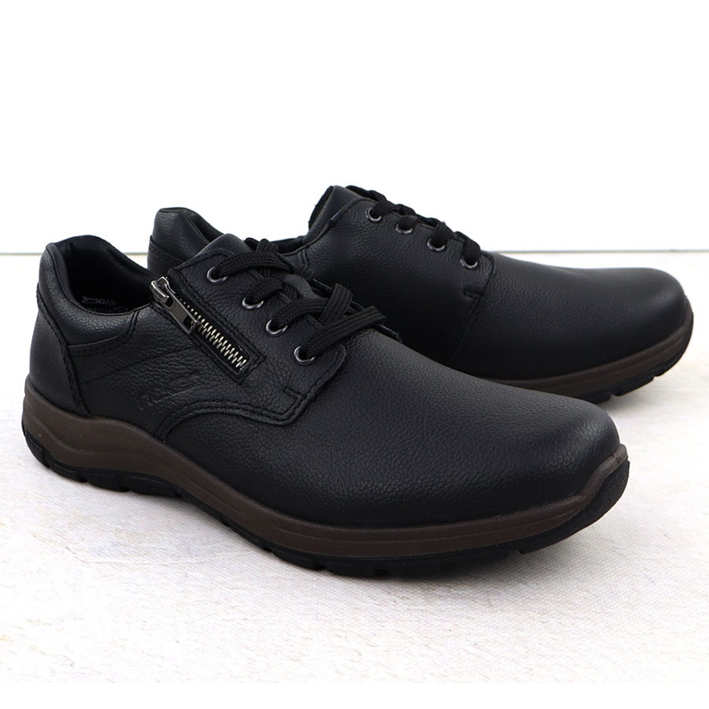Zapatos de cuero para hombres en el Rieker negro 03604-00 2 Zapatos de cuero para hombres en el Rieker negro 03604-00 2