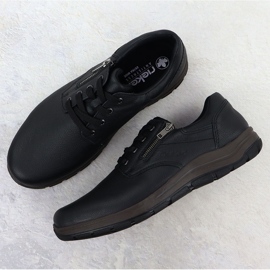 Zapatos de cuero para hombres en el Rieker negro 03604-00 5