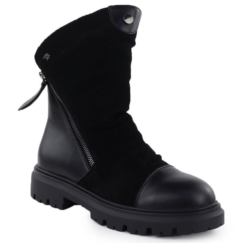 Botas de cuero para mujeres en la plataforma Black T.Sokolski Z25-163 1 Botas de cuero para mujeres en la plataforma Black T.Sokolski Z25-163 1