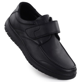 Zapatos de velcro negro unisoft 24mn16-7510 1