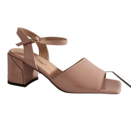 Sandalias de mujer Angel Blue XT-24048 Tisos altos rosa pálido rosado 2