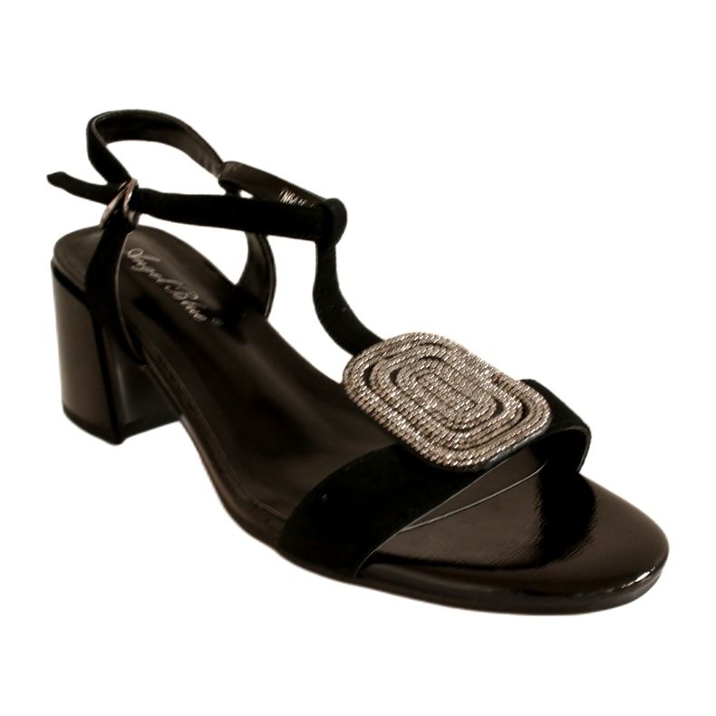 Sandalias de mujer Angel Blue Tn6415 Tisos negros altos 4
