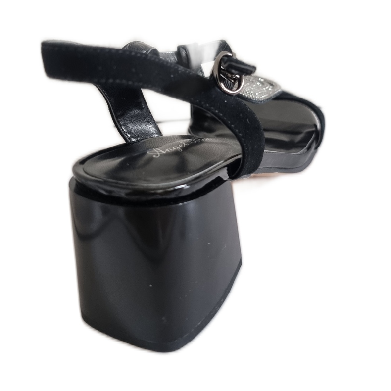 Sandalias de mujer Angel Blue Tn6415 Tisos negros altos 1