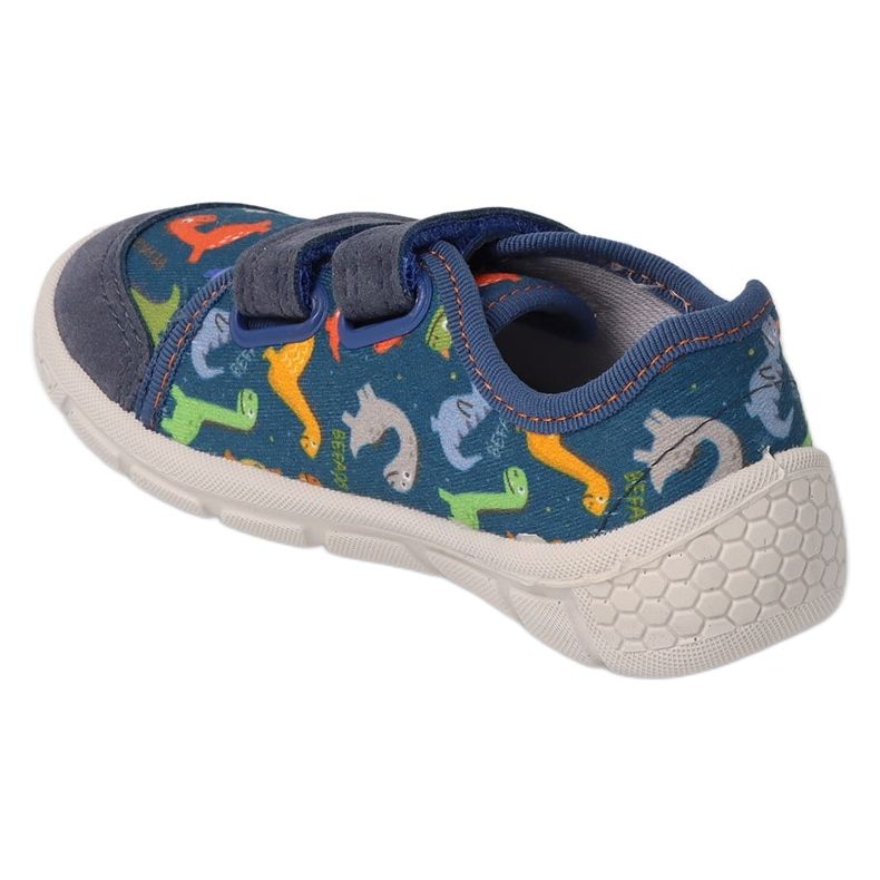 Zapatillas infantiles befado con estampado de dinosaurios 908P011 azul 1