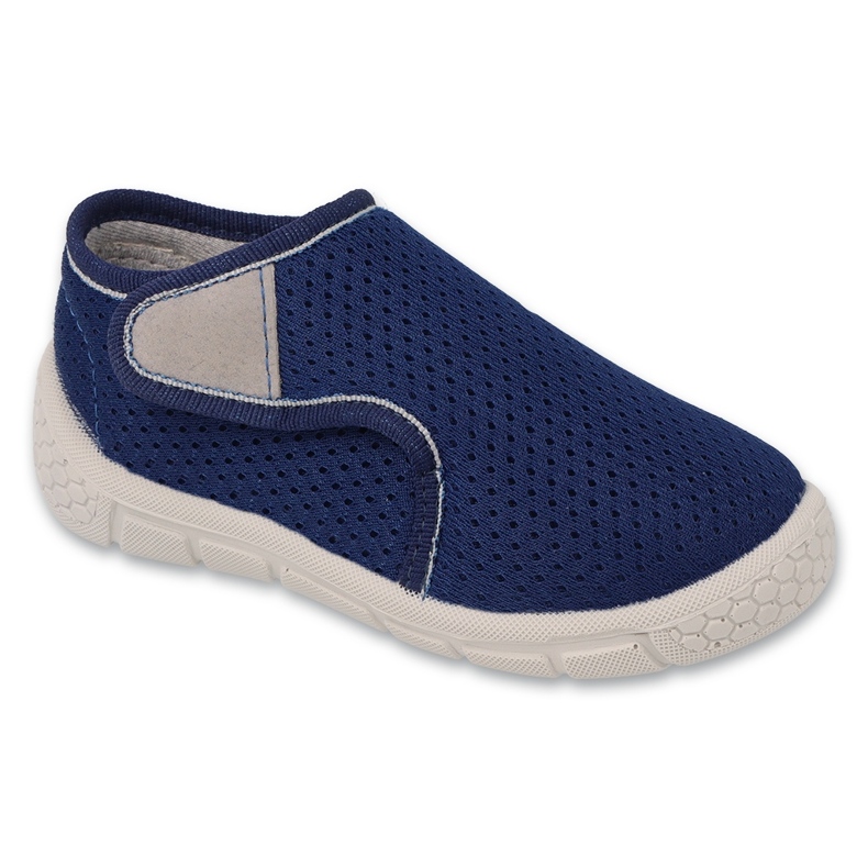 Pantuflas infantiles befado con velcro 536P006 azul marino 1