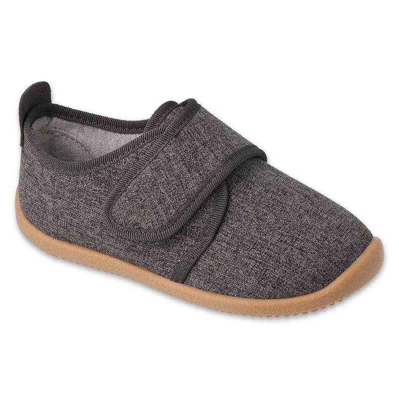 Pantuflas infantiles befado con aplicación de piel 902Y022 gris 1
