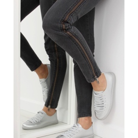 Sneakers plata mujer NB203p plata gris 3