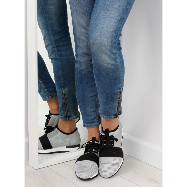 Gris 16-515 zapatillas deportivas grises negro 2