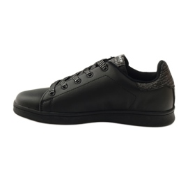 American Club Deportivas corazón americano con plantilla de piel gris negro 2