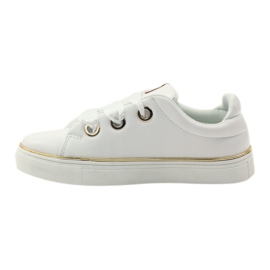 American Club Zapatillas de deporte de satén americano 17508 cordones ['oro blanco'] blanco 2