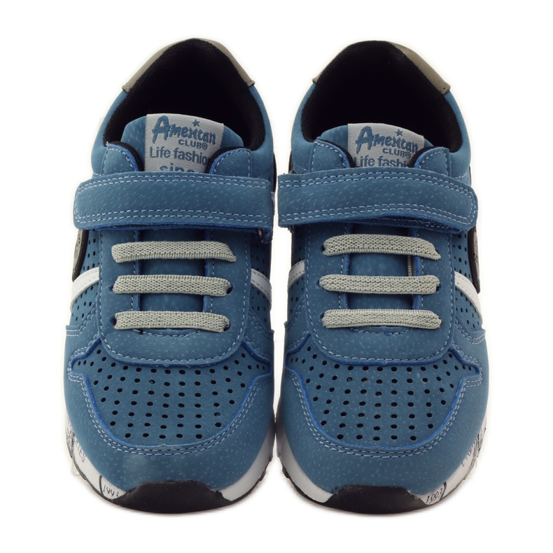 American Club Incrustación de cuero americano deportivo ADI gris azul negro blanco 4