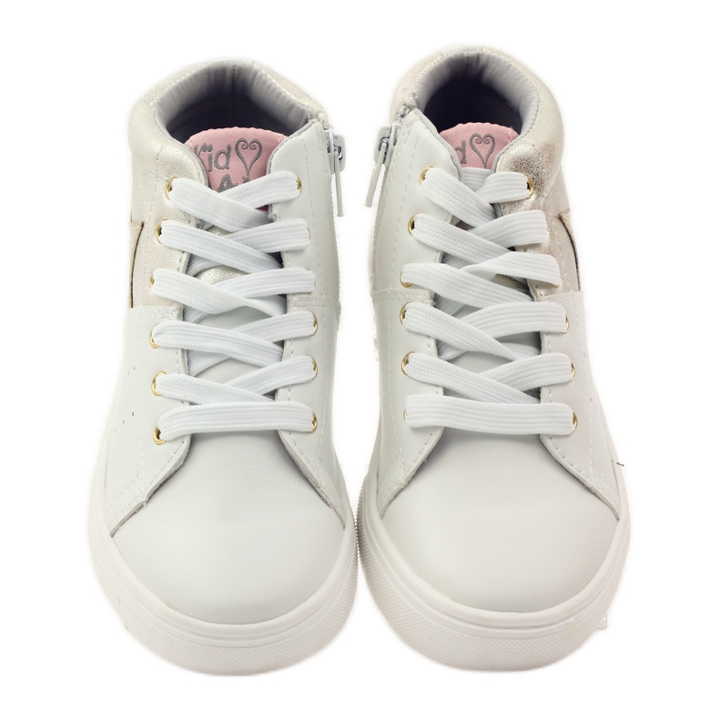 American Club Botines deportivos americanos con plantilla de piel amarillo blanco 4