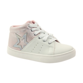 American Club Botines deportivos plantilla piel americana rosa gris blanco 1