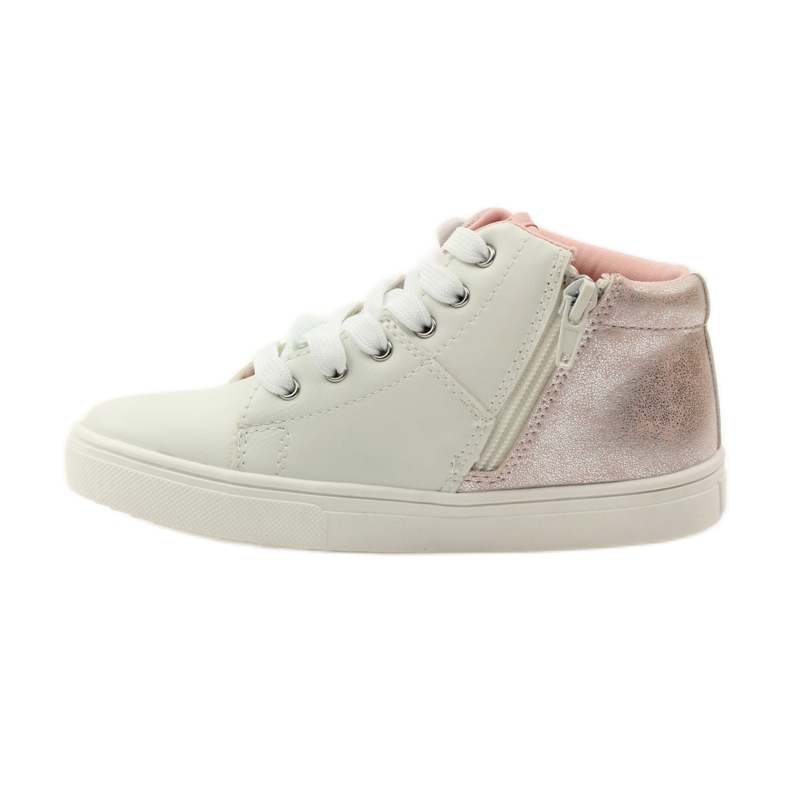 American Club Botines deportivos plantilla piel americana rosa gris blanco 2