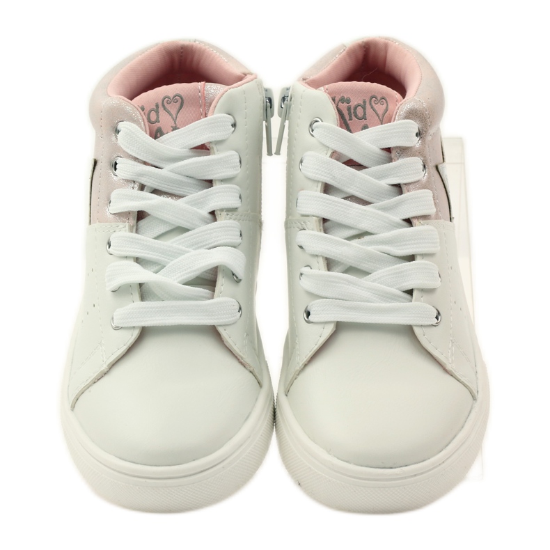 American Club Botines deportivos plantilla piel americana rosa gris blanco 4