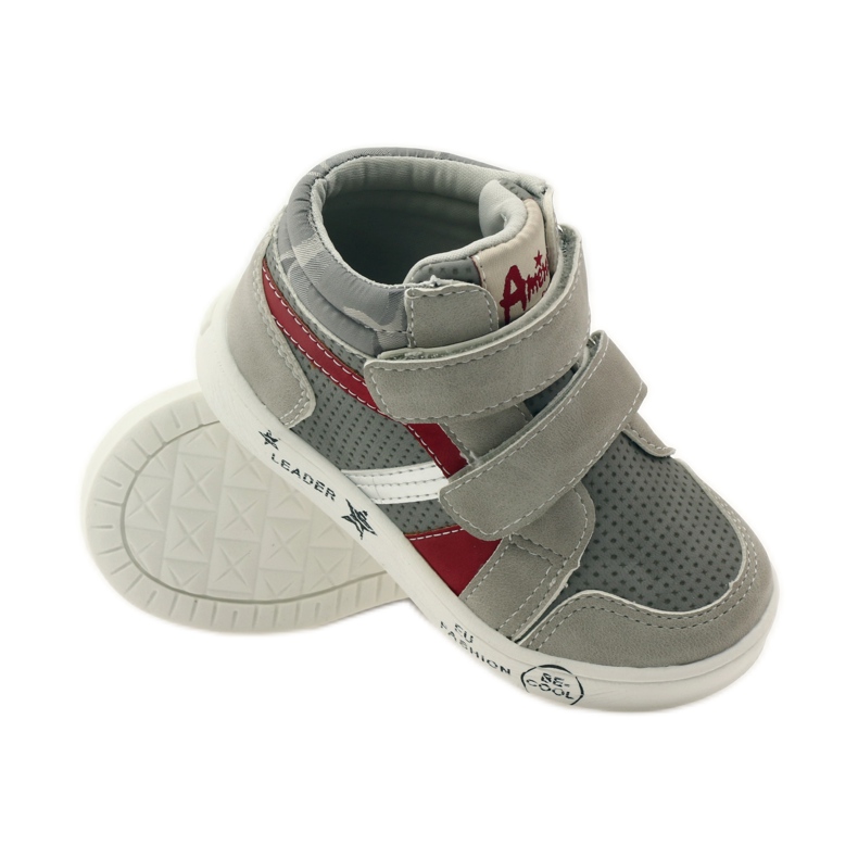 American Club zapatillas deportivas americanas 17353 rojo gris 3