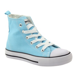 Tenis American Club con cordones blanco azul 1