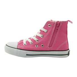 American Club Zapatillas deslizantes femeninas y cordones rosados 2