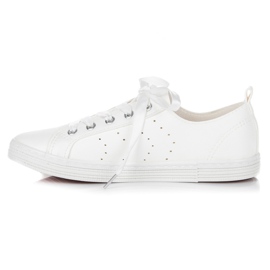 Mckeylor Zapatillas blancas atadas con una cinta blanco 1