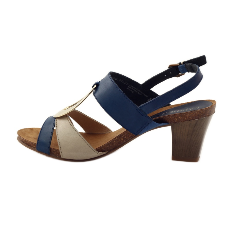 Sandalias Caprice mujer piel 28307 marrón amarillo azul marino 2