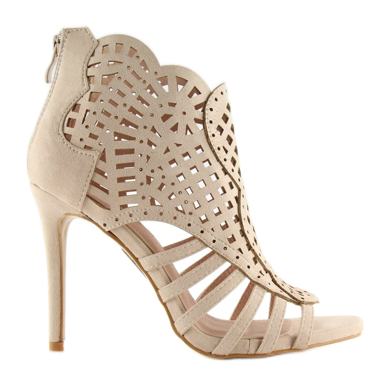 Botas punta abierta beige punta abierta M286 Beige 1