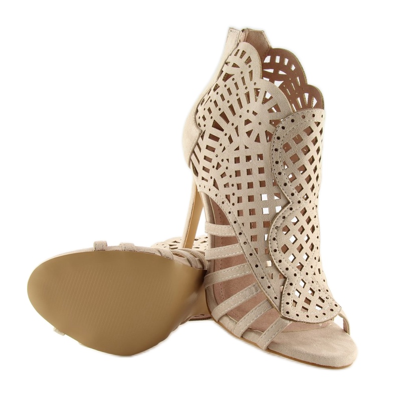 Botas punta abierta beige punta abierta M286 Beige 2