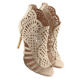 Botas punta abierta beige punta abierta M286 Beige 3