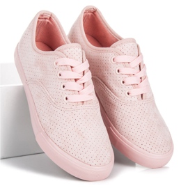 Deportivas Ante Calado rosado 3
