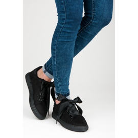 Zapatillas de ante con estilo negro 5