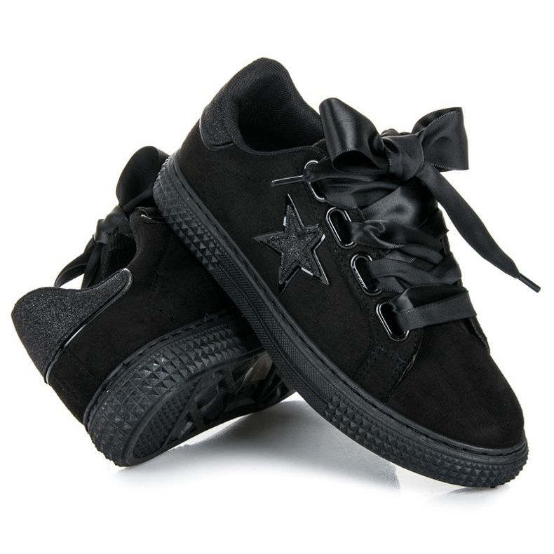 Zapatillas de ante con estilo negro 2