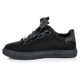 Zapatillas de ante con estilo negro 3