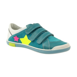 Zapatos niña con velcro Bartek rosa amarillo azul blanco 1