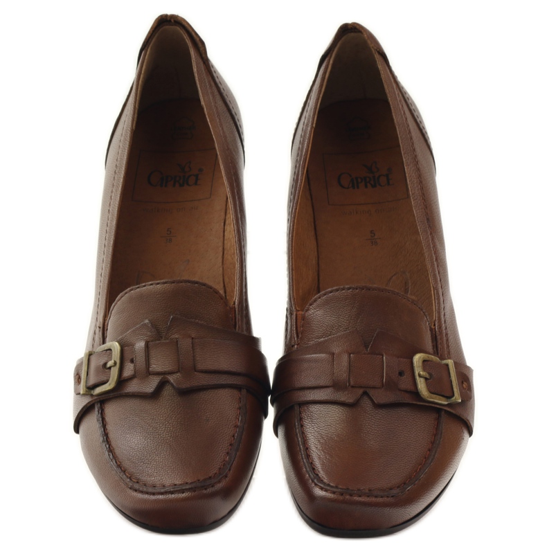 Caprice zapatos bajos zapatos de salón mujer 24305 marrón 4