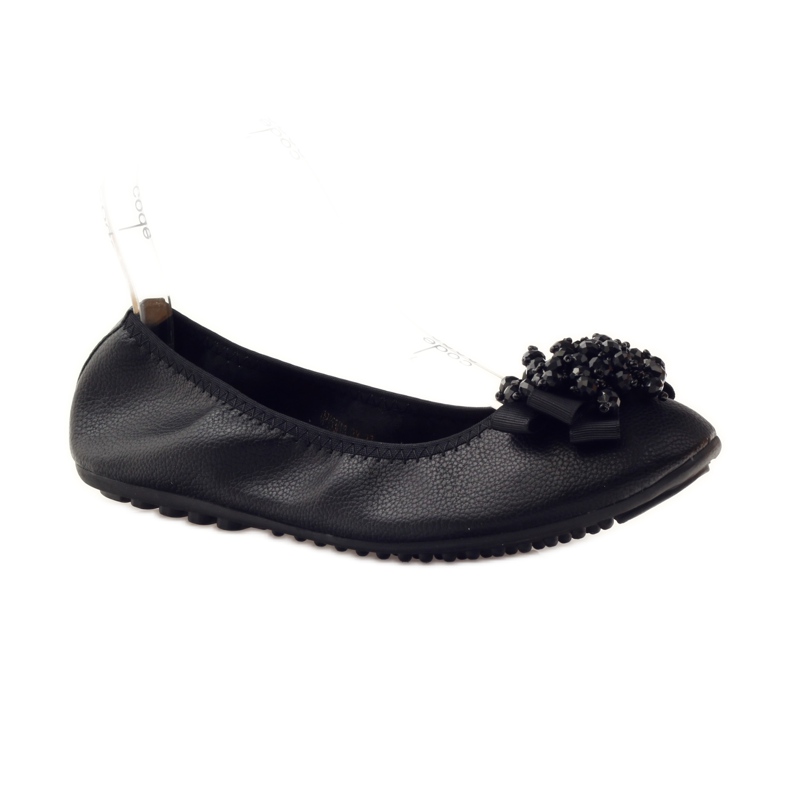 Filippo Bailarinas con lazo y abalorios negros 1 Filippo Bailarinas con lazo y abalorios negros 1