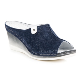 Vinceza Zapatillas cuña azul 2