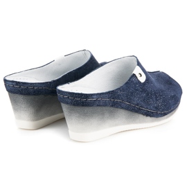 Vinceza Zapatillas cuña azul 4