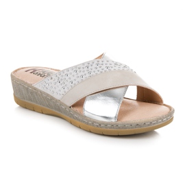 Kylie Chanclas casuales gris 2