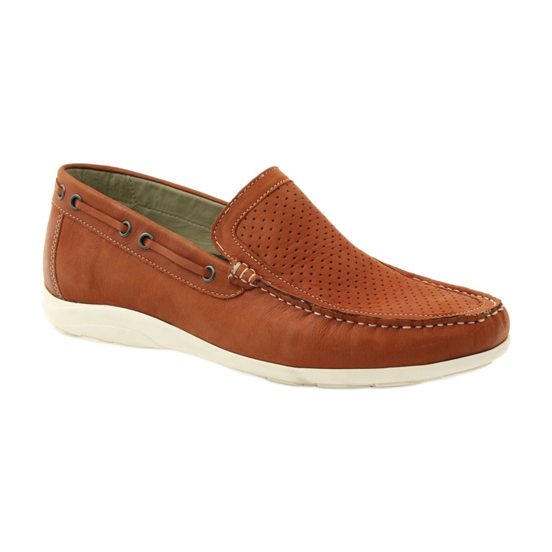 Zapatos hombre mocasines Caprice 14650 marrón naranja 1