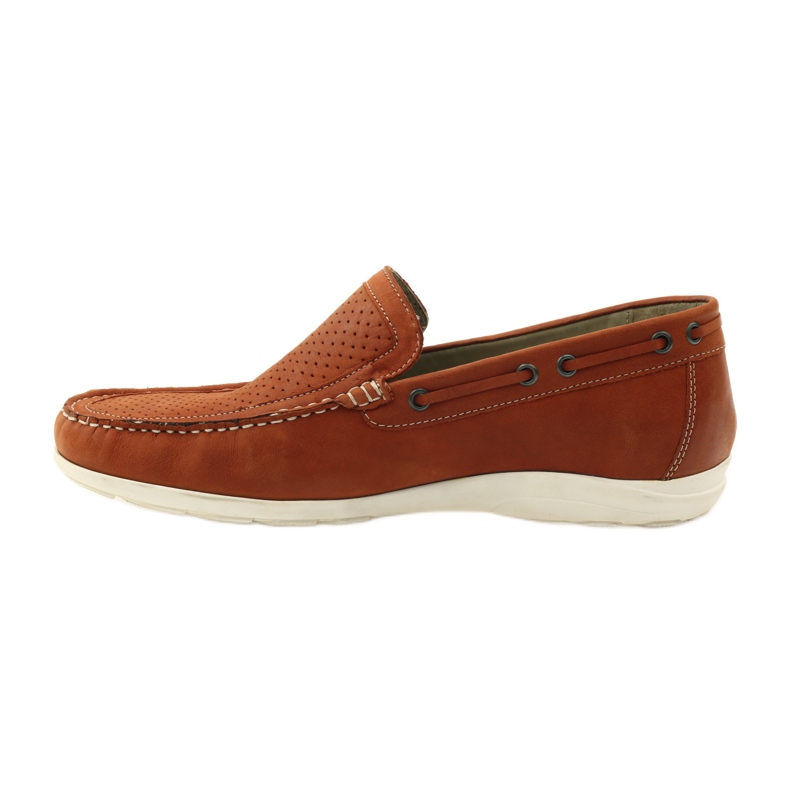 Zapatos hombre mocasines Caprice 14650 marrón naranja 2