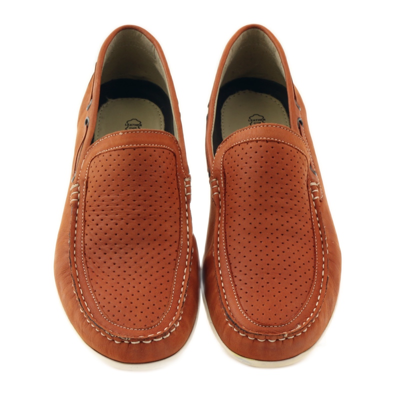 Zapatos hombre mocasines Caprice 14650 marrón naranja 4
