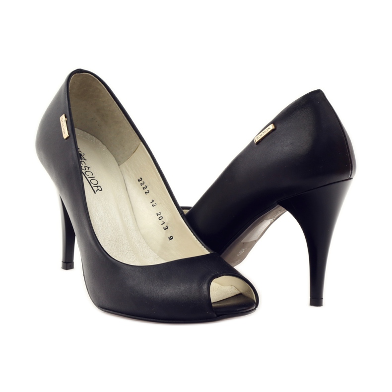 Zapatos de salón para mujer tacones altos Neścior 99 negro 3