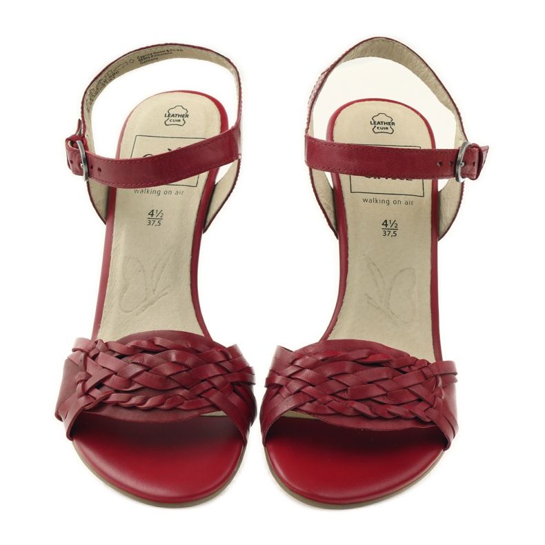 Sandalias rojas con cuña Caprice 28303 rojo 4